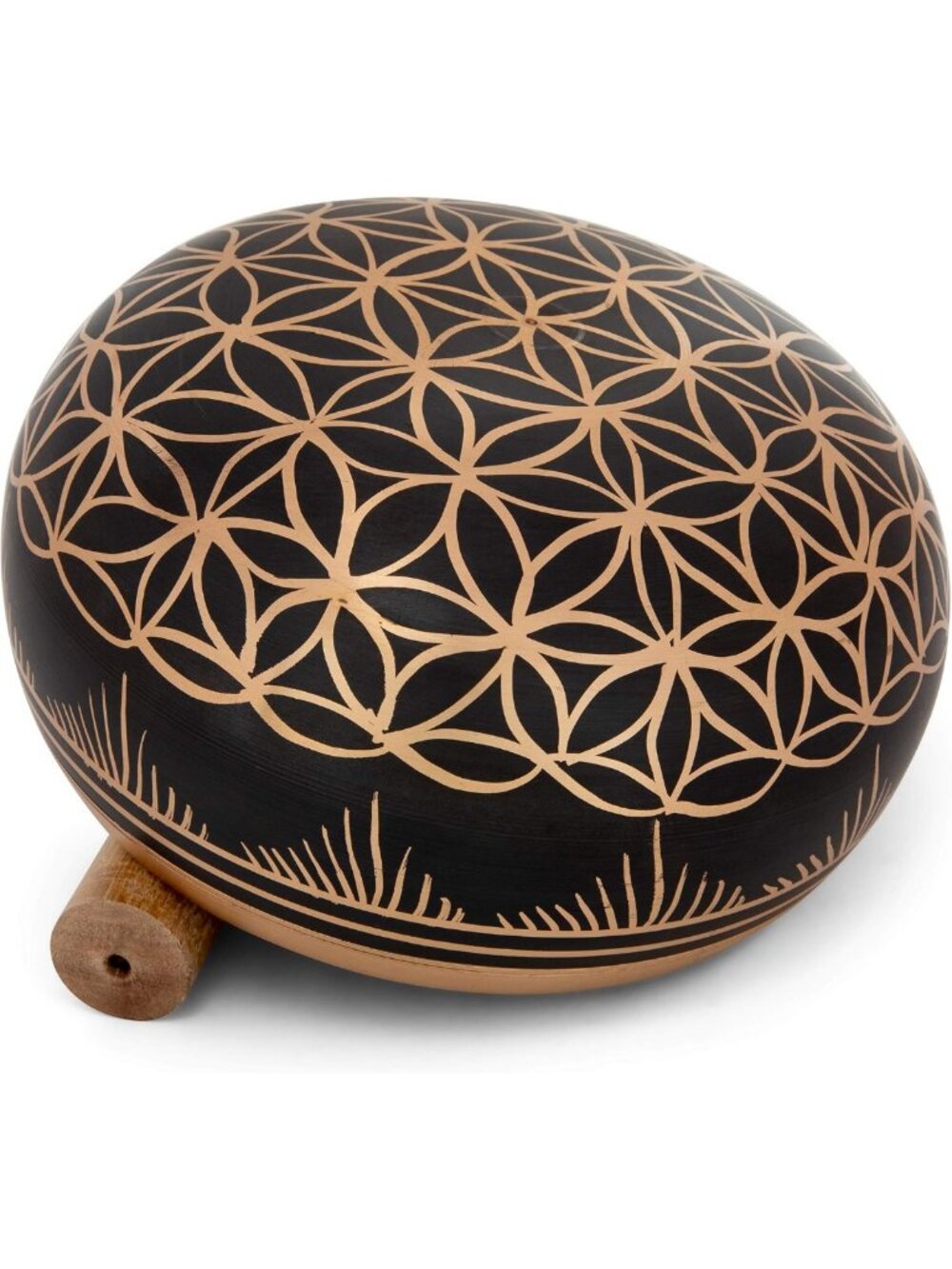 6-Inch Flower of Life Singing Bowl Set with Mallet & Cushion for Meditation